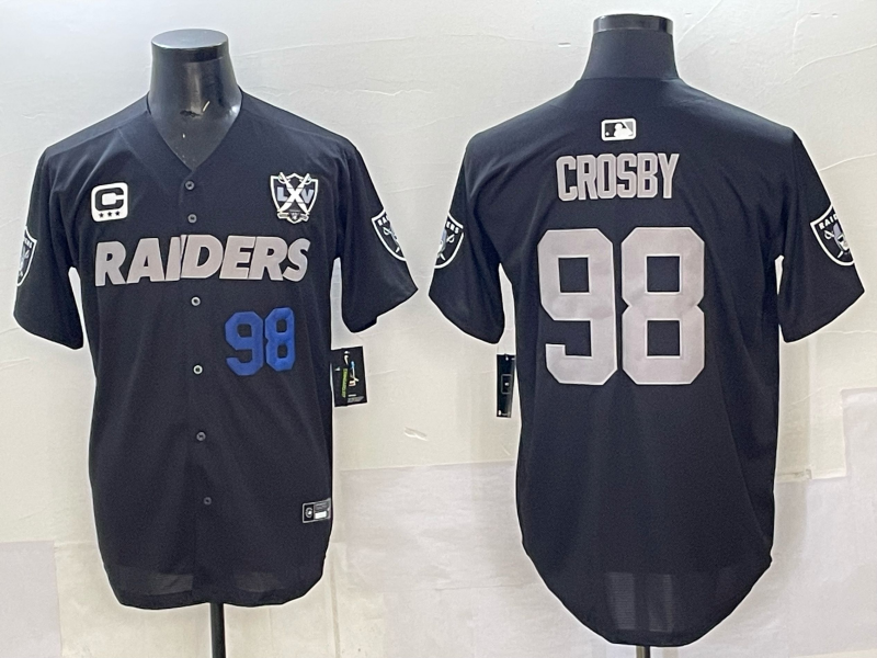 Men Oakland Raiders #98 Crosby black Nike 2025 Limited NFL Jersey 004->oakland raiders->NFL Jersey